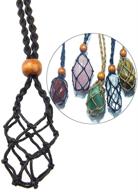 📿 enhanced necklace cord: adjustable crystal holder & replacement rope for irregular raw stone diy jewelry logo