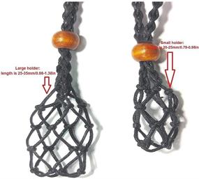 img 1 attached to 📿 Enhanced Necklace Cord: Adjustable Crystal Holder & Replacement Rope for Irregular Raw Stone DIY Jewelry