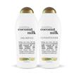 🥥 ogx nourishing + coconut milk shampoo & conditioner set - pack of 2 (25.4 fl oz) for luxurious hair care logo