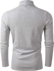 img 2 attached to 💪 HieasyFit Soft Cotton Men's Turtleneck Tops - Essential Layering Thermal Tee