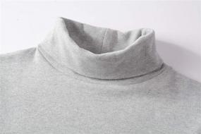 img 1 attached to 💪 HieasyFit Soft Cotton Men's Turtleneck Tops - Essential Layering Thermal Tee