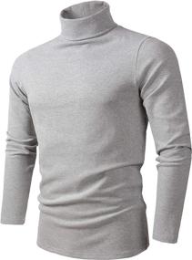 img 3 attached to 💪 HieasyFit Soft Cotton Men's Turtleneck Tops - Essential Layering Thermal Tee