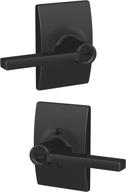 🔒 schlage latitude door lever with century trim keyed entry lock, matte black - f51a lat 622 cen, 2.7 x 5.2 x 2.8 dimensions логотип