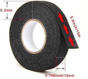 img 3 attached to 🔌 Adecco LLC Wire Loom Harness Tape: High-Quality Cloth Tape for Automotive Wiring - 2 Rolls, 15m/19mm