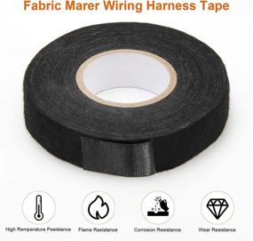 img 2 attached to 🔌 Adecco LLC Wire Loom Harness Tape: High-Quality Cloth Tape for Automotive Wiring - 2 Rolls, 15m/19mm