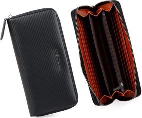 img 4 attached to Classic Leather Passport & Checkbook Holder: Timeless Men's Accessories with RFID Blocking