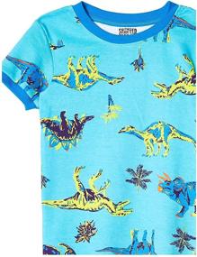img 2 attached to 🦖 Spotted Zebra 6-Piece Snug Fit Dinoland Boys' Sleepwear & Robes Collection: Comfy and Stylish