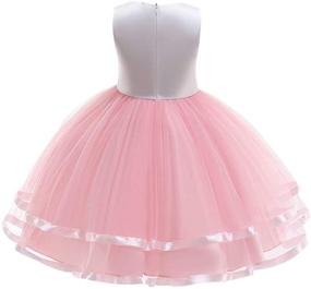 img 3 attached to Cotrio Unicorn Costume: Stunning Fancy Dress for Flower Girls, Perfect for Pageant Parties, Evening Gowns, and Christmas Tutu Dress