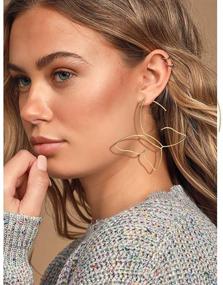 img 3 attached to 🦋 XOCARTIGE Lightweight Threader Hoop Earrings for Women - Cute Butterfly Wire Dangle Earring for Girls, Animal Insect Jewelry