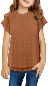 img 2 attached to 👚 Stylish Ecrocoo Summer Crochet Blouses - Perfect Tops, Tees & Blouses for Girls' Clothing