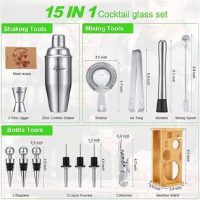 img 3 attached to 🍸 Cocktail Shaker Set: Bartender Kit for Restaurant and Bar Supplies