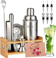 🍸 cocktail shaker set: bartender kit for restaurant and bar supplies logo