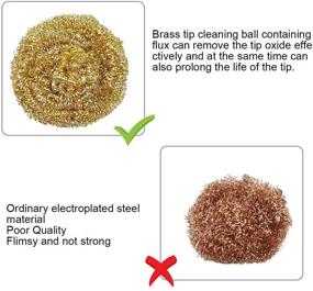 img 1 attached to 🔧 Solder Tip Cleaning Brass Wire 6 Packs - Superior Replacement for Soldering Station Tip Cleaner