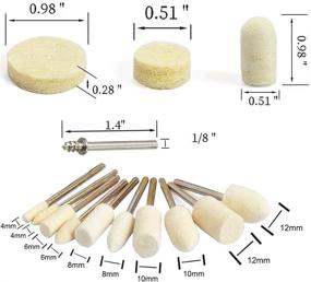 img 1 attached to 🔧 Felt Polishing Pad Set: Premium Wool Buffing Wheels & Accessories for Dremel Rotary Tools