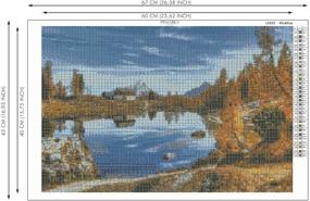 img 3 attached to 🖼️ MOSAIKO Premium Quality Diamond Painting Kit for Adults - Extra Large 16x24 inch - 5D Full Drill Square DIY Art Nature Landscape (Lake) - Crystal Rhinestone Embroidery Cross Stitch Canvas