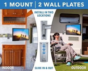 img 1 attached to 📺 Mount-It! RV TV Mount: Lockable, Full Motion Wall Mount for RVs - Single Arm, 42 Inches Max, VESA 200, 33 Lb Capacity