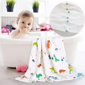 img 1 attached to 👶 Viviland 6-Layer Baby Muslin Blanket - 47x47 inches, 100% Cotton Toddler Quilt, Bath Towels for Boys and Girls