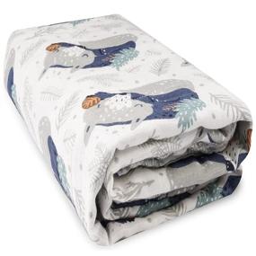 img 4 attached to 👶 Viviland 6-Layer Baby Muslin Blanket - 47x47 inches, 100% Cotton Toddler Quilt, Bath Towels for Boys and Girls