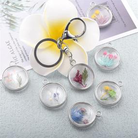 img 1 attached to 🌸 Colorful Dried Flower Pendant Charms for DIY Necklace Jewelry Making