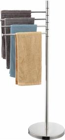 img 4 attached to 🛀 Naturous 4 Swivel Arm Towel Rack Holder: Stylish and Space-Saving Freestanding Hand Towel Bar Stand for Bathroom and Kitchen