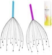 🤲 hofason 2 pcs head massager scalp scratcher: enjoy deep relaxation and hair stimulation with handheld tingler massage for body stress relief (random colors) logo