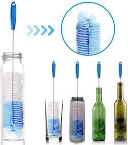 img 3 attached to LivClean Living&Giving Bottle Brush Cleaner 6 Pack - Efficient Long Water Bottle Cleaning Brushes for Kitchen Scrub and Washing