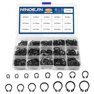 🔒 nindejin 480pcs snap ring assortment set - carbon steel external circlip retaining clip rings kit - 5-19mm (15sizes) c-clips for axles, shafts, and moving parts logo