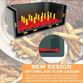 img 3 attached to 🍟 Reusable Silicone Air Fryer Liners - Non-Stick Mats, 8.5 Inch Square (2 Pcs) - Essential Air Fryer Accessories
