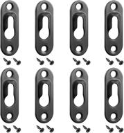 complete set of 40 single keyhole picture hangers with 80 screws - keyhole hanging fasteners for mirror, picture frame, and cabinet (43 x 16 mm, black) logo