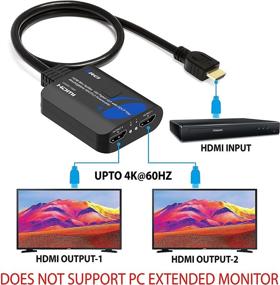 img 3 attached to OREI 4K HDMI Splitter 1x2 - 4:4:4 8-bit, HDMI 2.0, HDCP 2.2, 18 Gbps, UltraHD 4K @ 60Hz Duplicator/Distributor with Down Scaler (UHDS-102C)