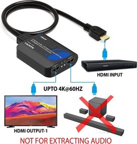 img 2 attached to OREI 4K HDMI Splitter 1x2 - 4:4:4 8-bit, HDMI 2.0, HDCP 2.2, 18 Gbps, UltraHD 4K @ 60Hz Duplicator/Distributor with Down Scaler (UHDS-102C)