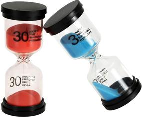 img 2 attached to ⏳ Bekith 6-Pack Colorful Sand Timers - 1 min, 3 mins, 5 mins, 10 mins, 15 mins, 30 mins - Perfect for Kids Games, Classroom, Kitchen, Home