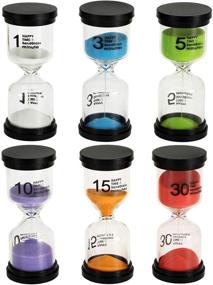 img 3 attached to ⏳ Bekith 6-Pack Colorful Sand Timers - 1 min, 3 mins, 5 mins, 10 mins, 15 mins, 30 mins - Perfect for Kids Games, Classroom, Kitchen, Home