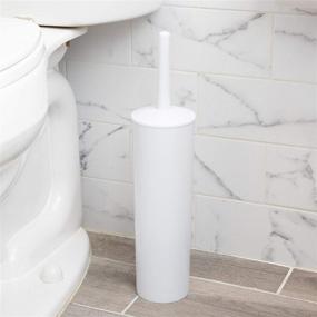 img 3 attached to 🚽 Space-Saving Toilet Bowl Brush and Holder Set with Deep Cleaning Capability - Klickpick Home Compact, Sturdy and Covered Brush in White for Bathroom Storage and Organization