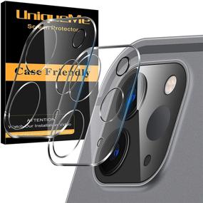 img 4 attached to 📷 [2 Pack] UniqueMe Camera Lens Protector for iPad Pro 2020/2021 [11-inch /12.9-inch] [New Version] Tempered Glass Screen Protector [Case Friendly] - Clear and Easy Installation