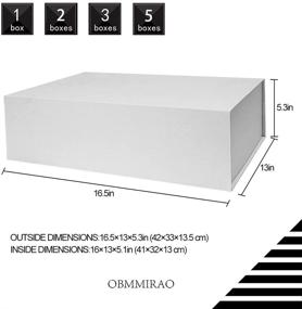 img 2 attached to 🎁 OBMMIRAO Upgrade 1PCS White Hard Extra Large Gift Box with Lid, 16.5 x 13 x 5.3 Inch: Magnetic Gift Boxes for Clothes, Robes, Wedding Dresses, Sweaters, Gifts - Reusable & Foldable Bridesmaid Proposal Box