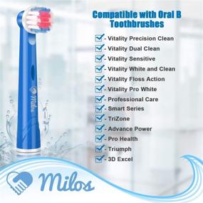 img 2 attached to 16 Pack Milos Replacement Toothbrush Heads for Kids - Compatible with Oral B and Braun, Ideal for SEO