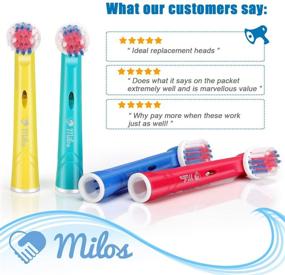 img 1 attached to 16 Pack Milos Replacement Toothbrush Heads for Kids - Compatible with Oral B and Braun, Ideal for SEO