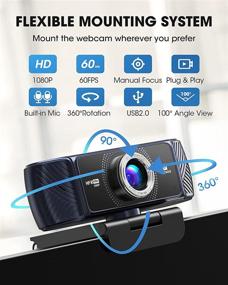 img 1 attached to 🎥 Vitade 682H Pro HD Webcam 1080P 60fps with Microphone: Ultimate Streaming & Gaming Camera for Mac, Windows, Xbox, Skype, Twitch, YouTube, and more!