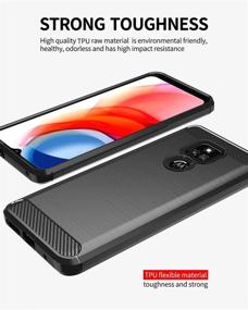 img 1 attached to 📱 Moto G Play 2021 Protective Case, HD Screen Protector, Shock-Absorption TPU Bumper Cover, Soft Rubber Case for Motorola Moto G Play 2021 (Black Brushed TPU) - Enhance SEO