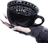 ☕️ rogue + wolf large witch goth coffee mug - hocus pocus gothic home decor - unique spooky witchy gifts - cute christmas mugs - witchcraft supplies - 17.6oz/500ml porcelain logo