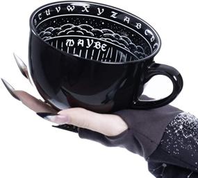 img 4 attached to ☕️ Rogue + Wolf Large Witch Goth Coffee Mug - Hocus Pocus Gothic Home Decor - Unique Spooky Witchy Gifts - Cute Christmas Mugs - Witchcraft Supplies - 17.6oz/500ml Porcelain