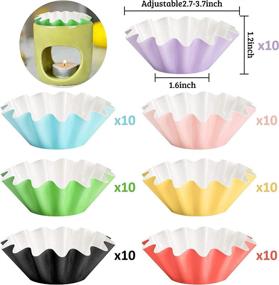 img 3 attached to R HORSE 70Pcs Wax Melt Warmer Liners - Reusable & Leakproof Wax Tray Liners for Plug in Wax Warmers & Burners, 7 Colors Candle Warmer Liners - Scented Wax Electric Warmer Liners