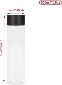 img 3 attached to 🧃 12 Pieces of 16.9 OZ Empty Plastic Juice Water Bottles with Caps - Convenient Round Drink Containers for Storing Various Beverages