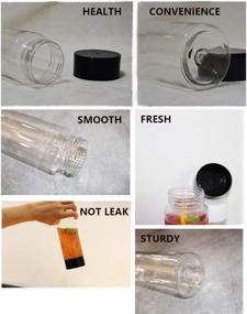 img 1 attached to 🧃 12 Pieces of 16.9 OZ Empty Plastic Juice Water Bottles with Caps - Convenient Round Drink Containers for Storing Various Beverages