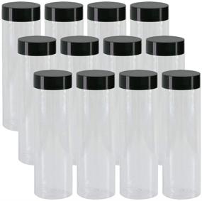 img 4 attached to 🧃 12 Pieces of 16.9 OZ Empty Plastic Juice Water Bottles with Caps - Convenient Round Drink Containers for Storing Various Beverages