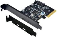 💻 sintech pci-e 4x to usb 3.1 adapter - pci express type c gen 2 (10 gbps) 2-port expansion card with asm3142 chipset (dual type c) logo