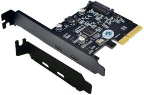 img 4 attached to 💻 Sintech PCI-E 4X to USB 3.1 Adapter - PCI Express Type C Gen 2 (10 Gbps) 2-Port Expansion Card with ASM3142 Chipset (Dual Type C)