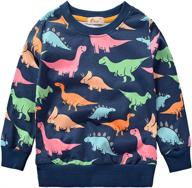 🐘 adorable boys sweatshirts: elephant pullover t-shirts for toddlers - cotton, long sleeve - outdoor outfit логотип