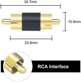 img 2 attached to 🔌 Улучшите подключение с набором VCE из 5 штук RCA разъемов для мужских разъемов с золотым покрытием